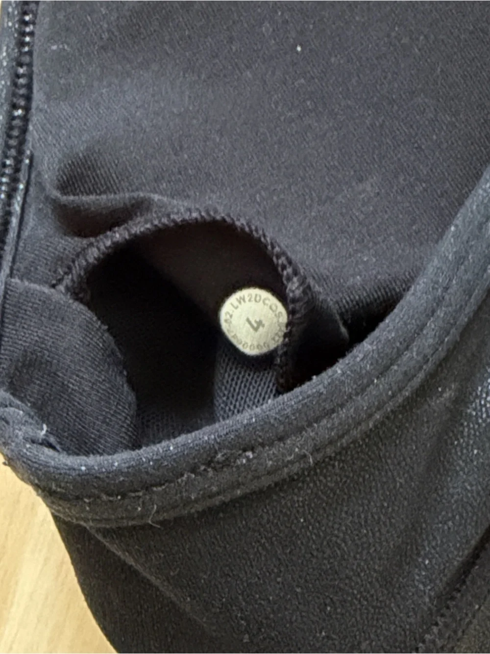 Lululemon Flow Y Nulu Shine *Light Support Black sports bra, size 4
